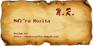 Móra Rozita névjegykártya